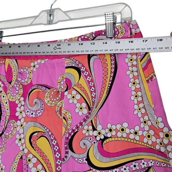 Bamboo Trader Vintage Skirt 12 Pink Bow Orange Yellow Paisley Cotton Ribbon Y2K - Picture 6 of 8